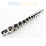 Toolzone 13Pc 1/4" Shallow Crv Sockets SS093