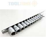 Toolzone 13Pc 1/4" Shallow Crv Sockets SS093