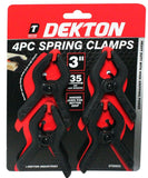 Dekton 4pc 3" Spring Clamps - 60622