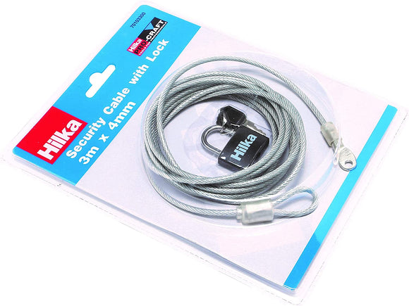 Hilka Security Cable with Lock 3m x 4mm - 70103300