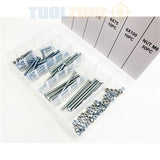 Toolzone 100Pc 6Mm Bolts & Nuts Assortment HW202