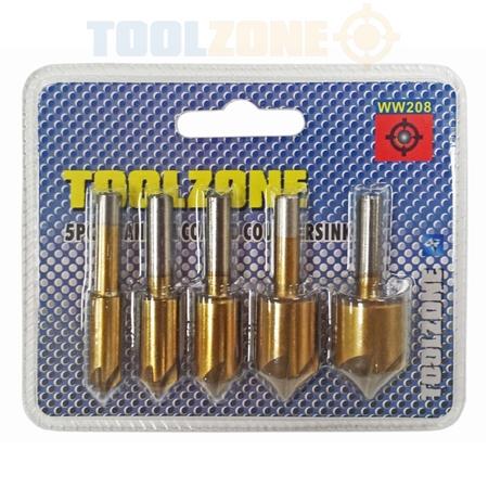 Toolzone 5pc Countersink Set 8-19mm-WW208