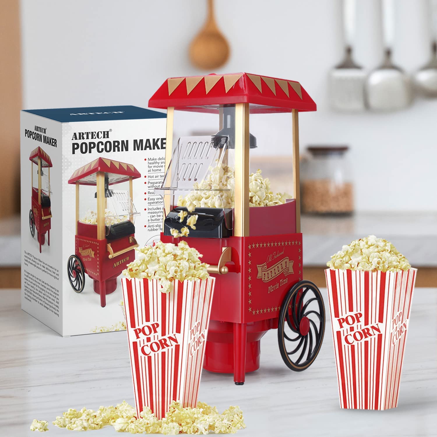 Artech Carnival Popcorn Maker AT-80245 – Amco Wholesale Ltd