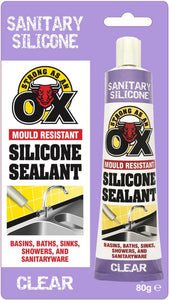 SAAO Mould Resistant Clear Silicone Sealant 80g - 3194