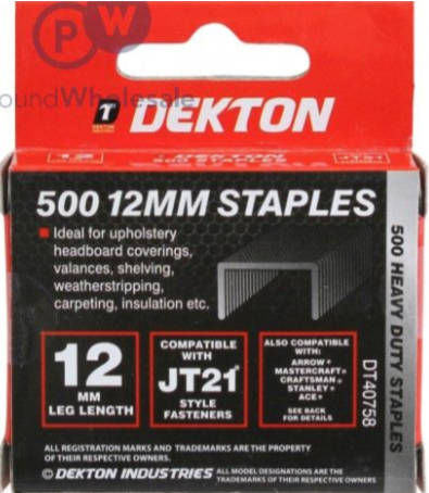 Dekton 500pc 12mm Staples - 40758