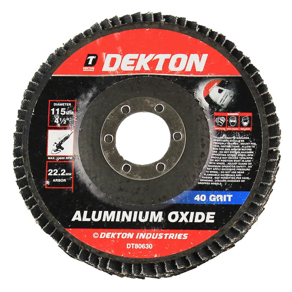 Dekton 115mm Aluminium Oxide Flap Disc 40 Grit -80630