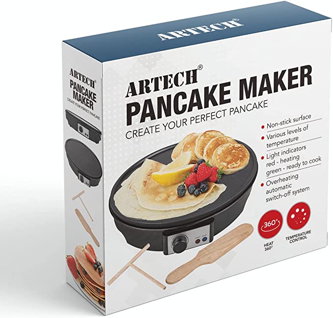 1000W Electric Pancake Omelettes Flatbread Crepe Maker 12 Hot