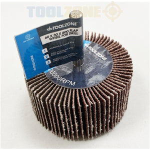 Toolzone 60x30x80G Flap Wheel for Drill - DR180