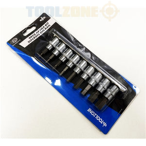 Toolzone 9pc 3/8 AF Hex Keys On Rail - HX054