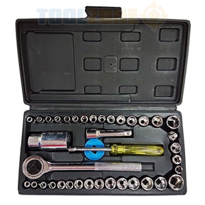 Toolzone 40pc 1/4 & 3/8 Basic Socket Set - SS101